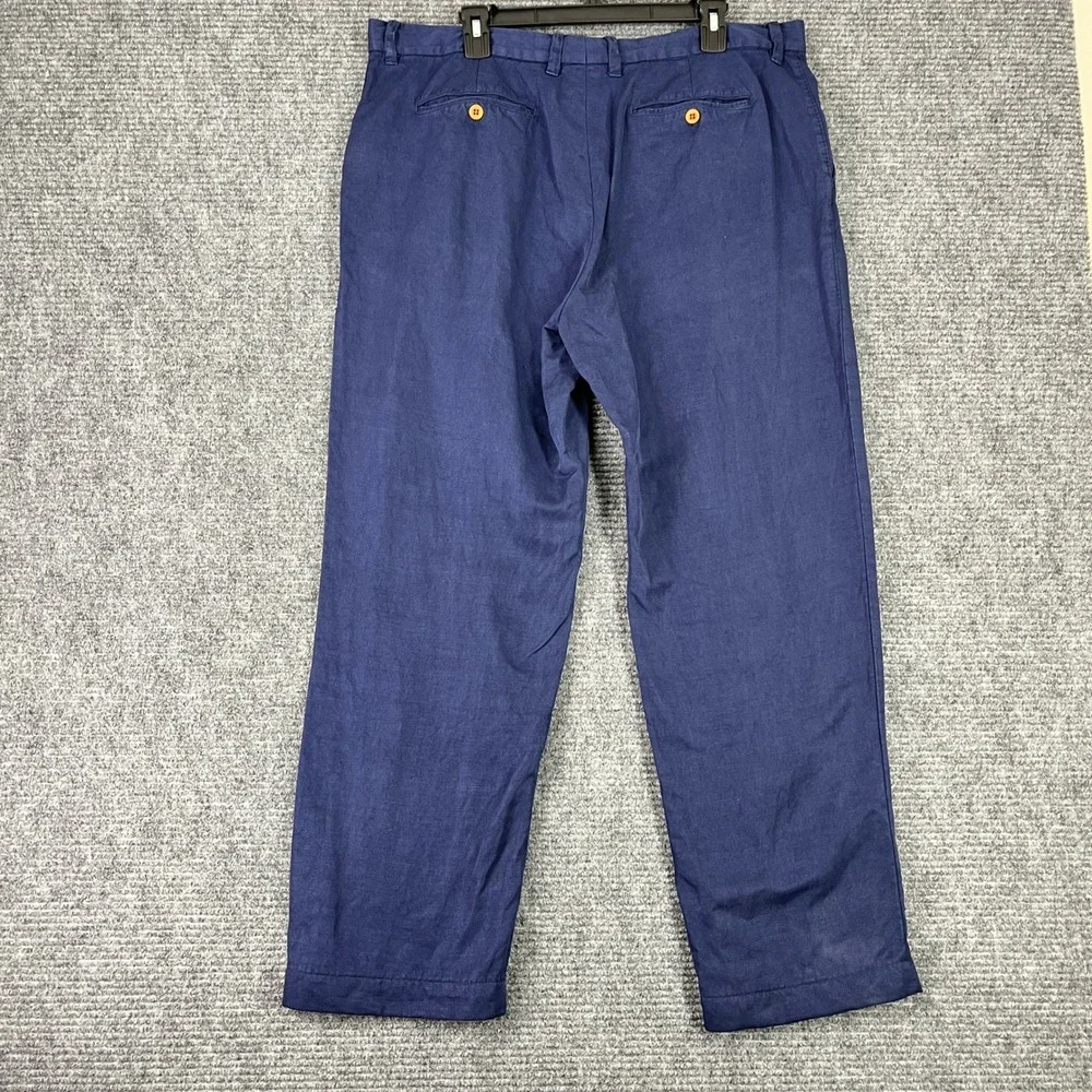 Tommy Bahama Linen Lyocell Pants‎ Men 38X30 Resort Tailored Relaxed Fit Travel